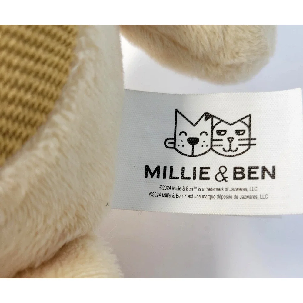 Millie‎ & Ben Beige Dog Toy Plush Stuffed Animal Small 11